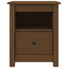 vidaXL Mesa de cabeceira 40x35x49 cm pinho maci&ccedil;o castanho mel