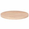 vidaXL Tampo de mesa redondo &Oslash;30x2,5 cm carvalho maci&ccedil;o n&atilde;o tratado