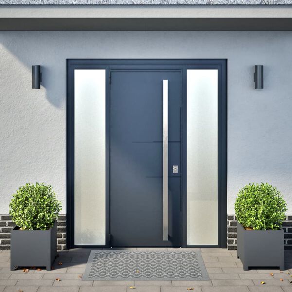 vidaXL Vaso/floreira de jardim 2 pcs 40x40x40 cm a&ccedil;o antracite