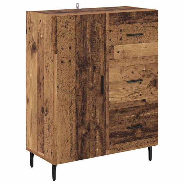 vidaXL Buffet com gaveta Madeira Antiga 69,5 x 34 x 90 cm