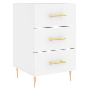 vidaXL Mesa de cabeceira 40x40x66 cm derivados de madeira branco