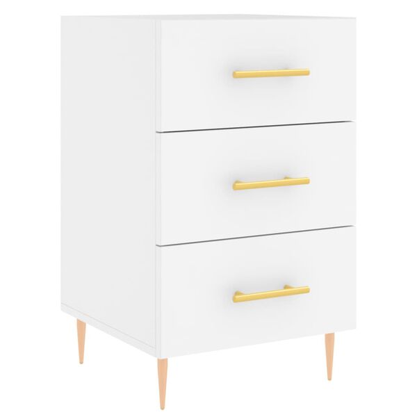 vidaXL Mesa de cabeceira 40x40x66 cm derivados de madeira branco