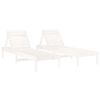 vidaXL Espregui&ccedil;adeiras 2 pcs 199,5x60x74 cm pinho maci&ccedil;o branco