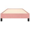 vidaXL Estrutura de cama 90x190 cm veludo rosa