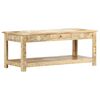 vidaXL Mesa de centro 110x50x45 cm mangueira maci&ccedil;a pintada &agrave; m&atilde;o