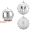 vidaXL Conjunto de bolas de Natal XXL 3 unid. Prateado &Oslash; 25 cm
