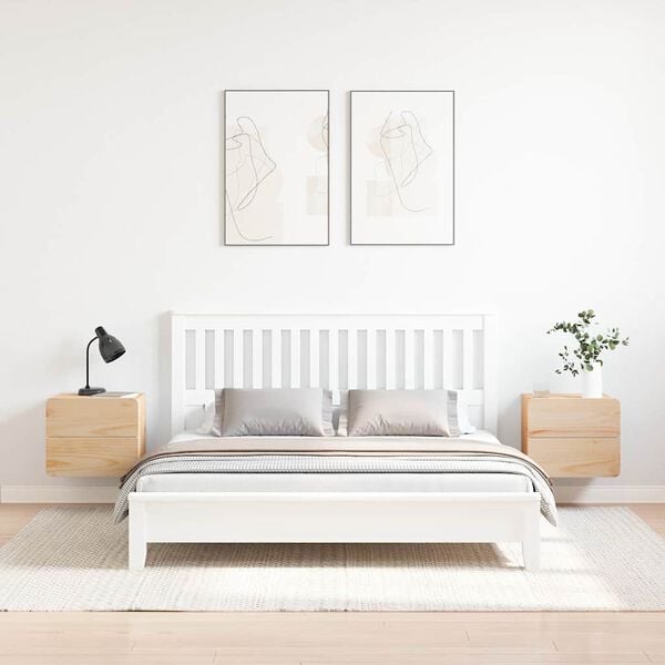 vidaXL Mesa-de-cabeceira com gaveta 2 pcs Natural 39 x 34 x 33 cm