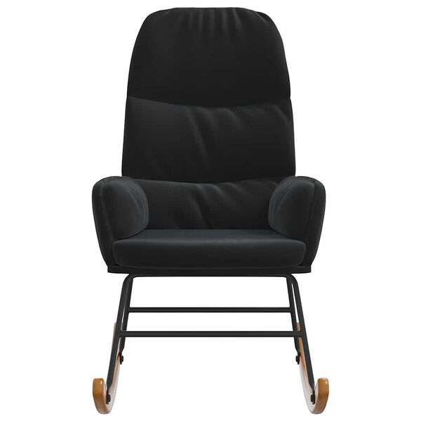 vidaXL Cadeira de baloi&ccedil;o veludo preto