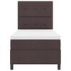 vidaXL Cama Box com fitas LED Castanho escuro 80 x 200 cm tecido