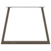vidaXL P&eacute;s para mesa de jantar em formato de V, 2 pe&ccedil;as, a&ccedil;o natural, 100x(72-73,3) cm, a&ccedil;o
