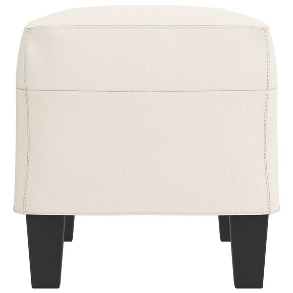 vidaXL Banco 70x35x41 cm couro artificial cor creme