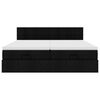 63 / 5,000vidaXL Estrutura de cama otomana com colch&otilde;es tecido preto