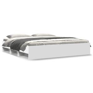 vidaXL Estrutura de cama 200x200 cm derivados de madeira branco