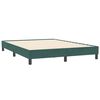 vidaXL Cama box spring com colch&atilde;o 160x210 cm veludo verde escuro