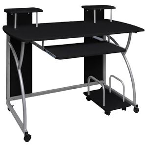 vidaXL Secret&aacute;ria de computador 110x52x88,5 cm derivados madeira preto