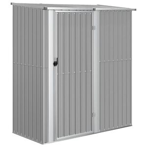 vidaXL Abrigo de jardim 180,5x97x209,5 cm a&ccedil;o galvanizado cinzento
