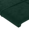 vidaXL Cabeceira de cama veludo 100x5x78/88 cm verde-escuro