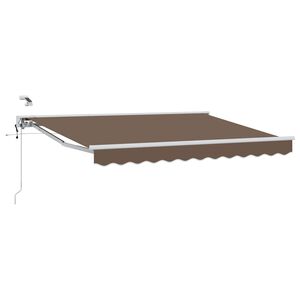 vidaXL Toldo Retr&aacute;til El&eacute;trico Cinzento-acastanhado 2,5 x 2 m