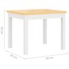 vidaXL 4 pcs conjunto mesa e cadeiras infantil MDF branco e bege