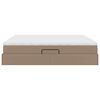 vidaXL Cama com arruma&ccedil;&atilde;o e colch&atilde;o Cappuccino 200 x 200 cm