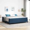 vidaXL Cama Box com colch&atilde;o Azul 200 x 200 cm tecido