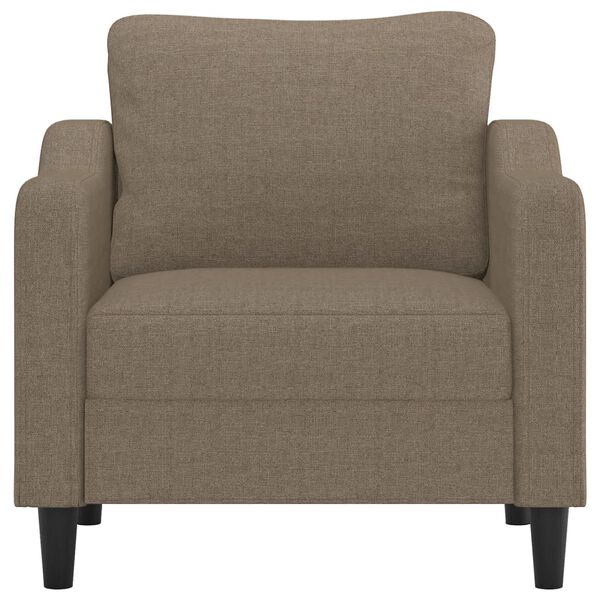 vidaXL Poltrona tecido 60 cm cinzento-acastanhado