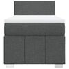vidaXL Cama com molas/colch&atilde;o 100x200 cm tecido cinza-escuro