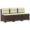 vidaXL Sof&aacute; de Jardim 3 Lugares com Almofadas visual Rattan PP