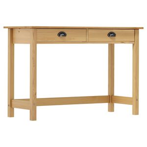 vidaXL Mesa consola Hill c/ 2 gavetas 110x45x74 cm pinho maci&ccedil;o