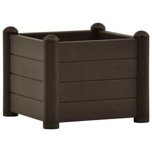 vidaXL Canteiro elevado para jardim PP 43x43x35 cm moca
