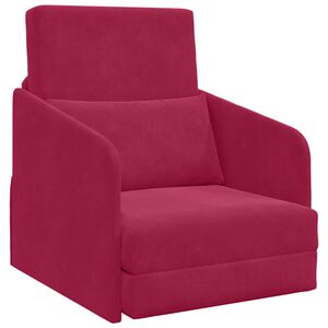 vidaXL Sof&aacute;-Cama Vinho Vermelho 65 x 80 x 83 cm Veludo