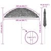 vidaXL Guarda-sol de Jardim Natural 205 x 205 x 210 cm