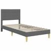vidaXL Estrutura da Cama com cabeceira Cinza Escuro 80 x 200 cm tecido