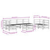 vidaXL 8 pcs conjunto lounge de jardim madeira de douglas maci&ccedil;a