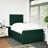 vidaXL Cama boxspring com colch&atilde;o 120x200 cm veludo verde-escuro