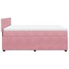 vidaXL Cama com molas/colch&atilde;o 140x190 cm veludo rosa
