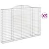vidaXL Cestos gabião arqueados 5pcs 300x30x200/220cm ferro galvanizado