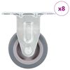vidaXL 8 pcs rodas fixas 50 mm