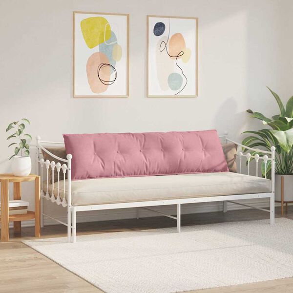 vidaXL Travesseiro para Costas Rosa 180 x 50 cm