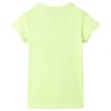 T-shirt de criança amarelo fluorescente 92