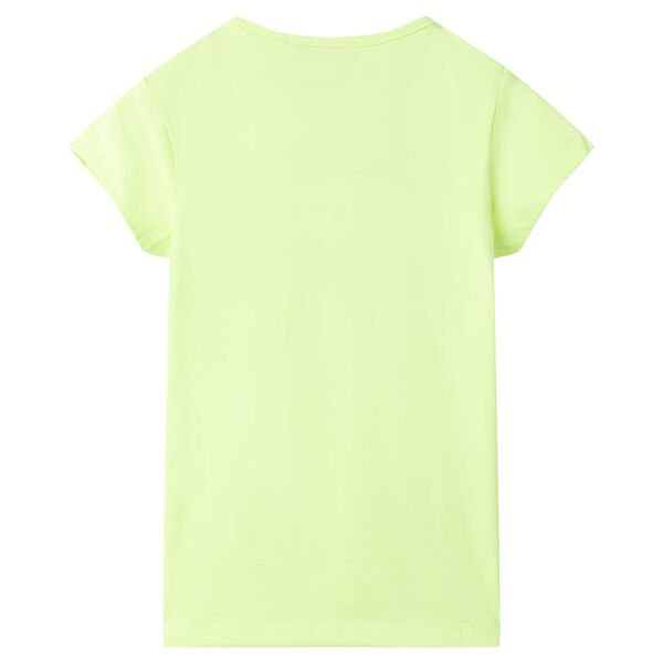 T-shirt de criança amarelo fluorescente 92