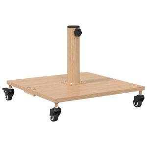 vidaXL Base para chap&eacute;u de sol 26.75 kg Madeira Clara Quadrado