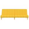 vidaXL Sof&aacute;-cama de 2 lugares tecido amarelo