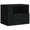 vidaXL Mesa de cabeceira de parede 45x30x35 cm preto