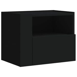 vidaXL Mesa de cabeceira de parede 45x30x35 cm preto