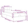 vidaXL Estrutura cama otomana colchão 80x200 cm veludo cinzento claro