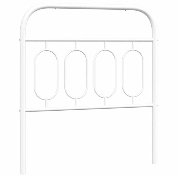 vidaXL Cabeceira de substitui&ccedil;&atilde;o 80 cm metal branco