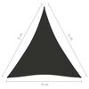 vidaXL Para-sol estilo vela tecido oxford triangular 4x5x5 m antracite