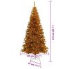 vidaXL &Aacute;rvore de Natal com 300 LEDs com suporte Ouro 210 cm PET