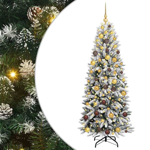 vidaXL &Aacute;rvore de Natal Artificial com 300 LEDs Branco 180 cm